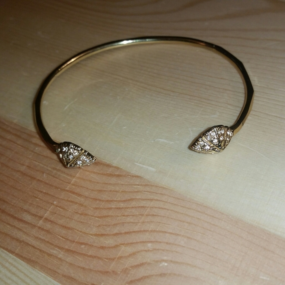 Stella & Dot Gold, Crystal Pave', 'Eden' Open Bang